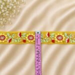 Zexira Beautiful Yellow Embroidery Flower 2 Inch 9 Meter Border Lace