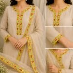 Zexira Beautiful Yellow Embroidery Flower 2 Inch 9 Meter Border Lace