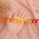 Zexira Beautiful Multicolor Pom Pom 25 Lace