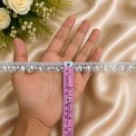 Zexira Silver Handwork Mirror 1 Inch 9 Meter Lace