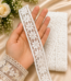 Zexira White Organza Flower Jointer 1 Inch 10 Meter Lace