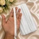 Zexira Beautiful White Pom Pom 25 Lace