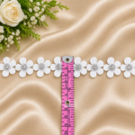Zexira White Stone Flower Cotton 1 Inch 4.5 Meter Lace - Image 2