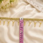 Zexira Golden Cystal Moti Jhalar 2 Inch 8 Meter Lace