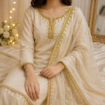 Zexira Golden Cystal Moti Jhalar 2 Inch 8 Meter Lace